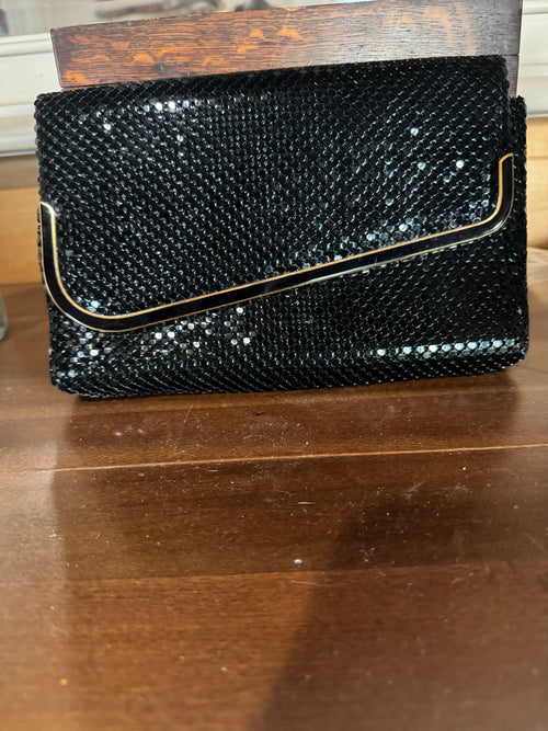 Midcentury modern mesh metal clutch